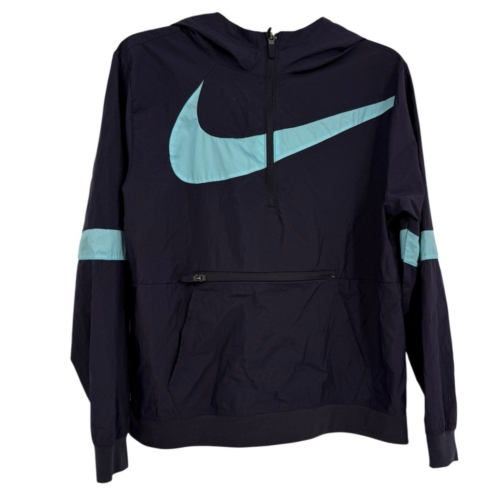 Nike Kids’ Pullover Nylon Hoodie Size XL Purple Crossover 1/4 Zip Swoosh